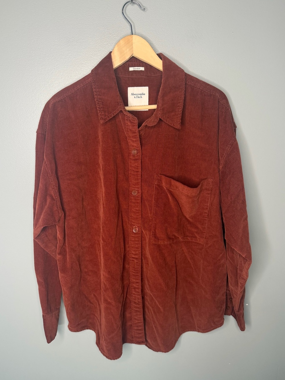 Abercrombie & Fitch Oversized Corduroy Shirt Jacket - Picture 2 of 9